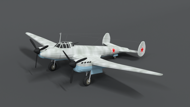 poly karikatur petlyakov pe 2 wwii flugzeug 3d modell alt 3dexport pe2 russisch militär bomber ww2 luftfahrt tarnung luftwaffe krieg lowpoly 3d print model - Mito3D