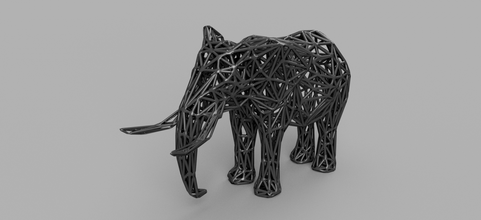 poli fil masaüstü Öz heykel iç geometrik şekil tasarım sıra anahtarlık heykelcik oyuncak heykeller deko savana memeli safari Sanat 3d print model - Mito3D