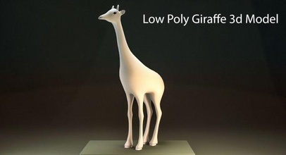 poli zürafa vr ar low poly 3d model in 3dexport hayvan memeli vahşi vücut safari düşük 3d print model - Mito3D