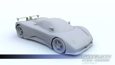 poly Pagani zonda c12 supercar supercars sports sport voiture 3d print model - Mito3D