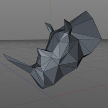 poly rhinocéros 3d impression modèle in sculpture 3dexport lowpoly low polygonal art animal tête d'animal 3d print model - Mito3D