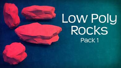 poly rocks - pack 1 free 3d model in environment 3dexport rock lowpoly stone pebble nature 3dprintable gameready gameasset ground mountain 3d print model - Mito3D