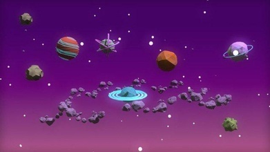 poly platz animation 3d modell planeten 3dexport lowpoly cinema4d 3dmax planet meteor 3d print model - Mito3D