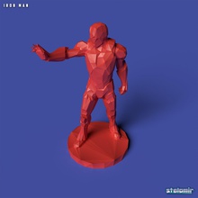 poligon demir yazdırılabilir heykelcik adam Amerika zırh avengers çizgi roman şekil kahraman hulk düşük marvel minyatür poly poligonal stark heykel stil thor oyuncak 3d print model - Mito3D