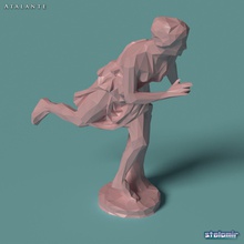 poligonal estatua atalante imprimible 3d impresión modelo in escultura 3dexport escuela politécnica clásico antiguo griego histórico escultor cuerpo arqueología museo estilo brillante romano figura figurilla 3d print model - Mito3D