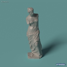 poligonal estátua vênus imprimível livre 3d impressão modelo in escultura 3dexport poli clássico antigo grego histórico escultor corpo arqueologia museu estilo brilhante romano figura estatueta 3d print model - Mito3D