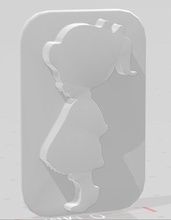 polymer clay stamp modeling mold girl 3d print model - Mito3D