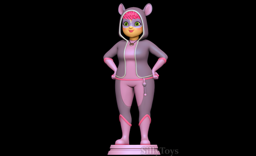 polymouse milagroso joaninha mulher rato heroína fêmea menina 3d print model - Mito3D