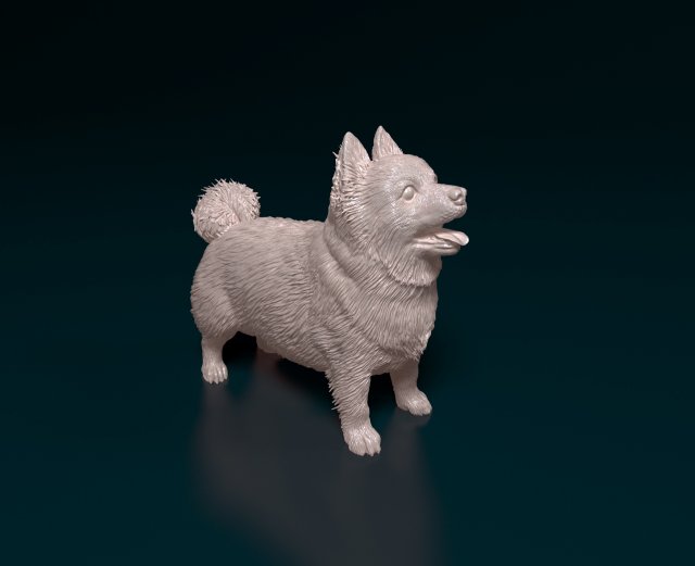 pomeranian dog figurines animal pet printable spitz 3D print model - Mito3D