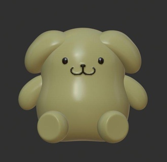 pompompurin animals hellokitty hellokittyandfriends sanrio character figure dog kawaii cute doggy collection 3d print model - Mito3D