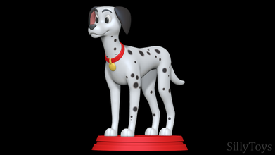 coloco 101 dálmatas 3d impressão modelo in animais 3dexport perdido fragmento disney cão fêmea canino focinho preto branco mamífero pata peludo masculino 3d print model - Mito3D