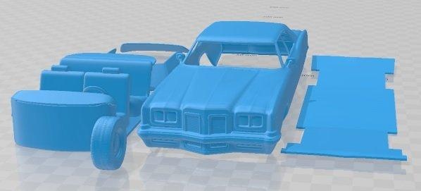 Pontiac catalina 1972 imprimible coche vehiculo automotor espacio scalextric Tamiya rc miniz pasatiempo micro 3d print model - Mito3D