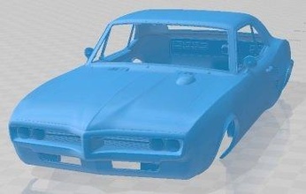 pontiac firebird 1967 printable body car 3d print model in automotive 3dexport slot scalextric tamiya rc miniz hobby micro 3d print model - Mito3D