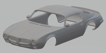 pontiac pássaro fogo trans am 1970 imprimível corpo carro 3d impressão modelo in automotivo 3dexport miniz fenda escalextrico rc tamiya passatempo micro 3d print model - Mito3D
