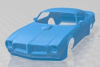 pontiac firebird trans am 1970 printable body car 3d print model in automotive 3dexport miniz slot scalextric rc tamiya hobby micro 3d print model - Mito3D