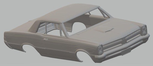 pontiac gto 1965 printable body car slot scalextric rc tamiya 3d print model - Mito3D