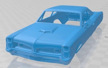 pontiac gto 1967 printable body car 3d print model in automotive 3dexport slot scalextric tamiya rc miniz hobby micro 3d print model - Mito3D