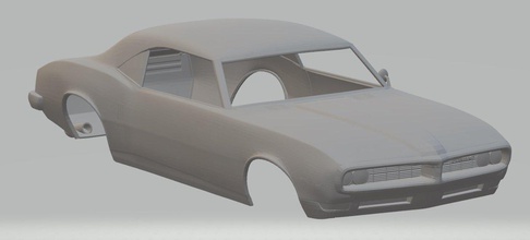 pontiac gto 1969 imprimible cuerpo del coche ranura scalextric tamiya rc radio de control shell 3d print model - Mito3D