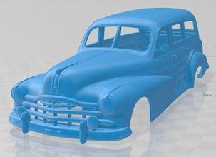 pontiac streamliner station wagon 1947 printable body car slot scalextric tamiya rc miniz hobby micro 3d print model - Mito3D