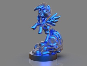 my pony rainbow dash sculpture 3d print model in figurines 3dexport mylittlepony figurine miniatures miniature miniaturas rainbowdash cartoon cartoons cartoony cartoonish cartooncharacter girl girls girly toy toys cute cuteness 3d print model - Mito3D
