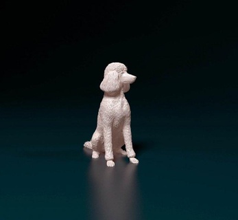 poodle 04 figurines dog animal print stl obj pet 3d print model - Mito3D