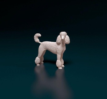caniche 05 figuritas perro animales impresión stl obj imprimible 3d print model - Mito3D
