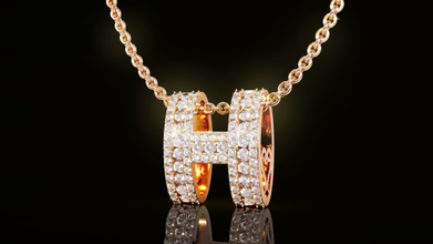 pop pendant jewel jewelry jewellery printable print-ready gold diamond gems necklace 3d print model - Mito3D