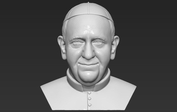 papa francis büst 3d baskı hazır stl obj biçimleri yazdır model in heykel 3dexport isa tanrı kilise katolik katoliklik din vatikan aziz mary roma 3d print model - Mito3D