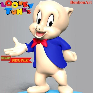 porcin porc looney airs 3d impression modèle figurines Animé personnage mignonne 3dprint 3dprinting statue anime bande dessinée enfant art manga fanart 3d print model - Mito3D