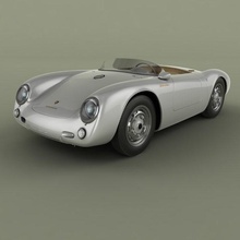 porsche 550 spyder 3d model in racing 3dexport car 1955 gt sport classic roadster antique vehicle 3d print model - Mito3D