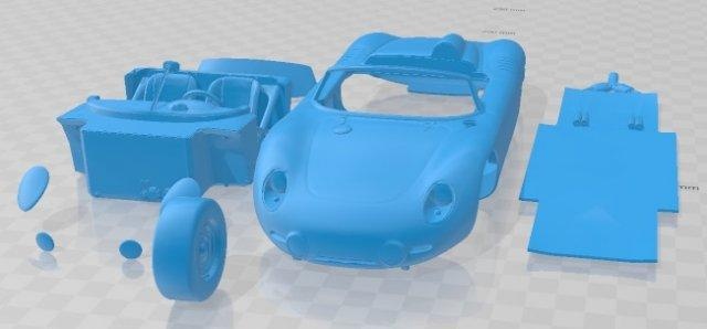 porsche 718 rs 60 printable car 3d print model in automotive 3dexport slot scalextric tamiya rc miniz hobby micro 3d print model - Mito3D