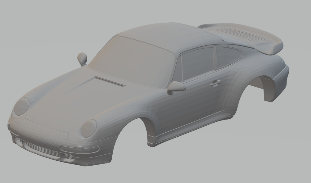 porsche 911 3d stampa modello in veicolo 3dexport pressofuso slot car hot wheels slotcar scx gara auto corsa 3D print model - Mito3D
