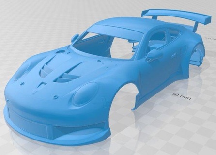 Porsche 911 Carrera 991 rsr 2013 imprimable corps voiture automobile fente scalextric tamiya rc miniz loisir micro moulé pression 3d print model - Mito3D
