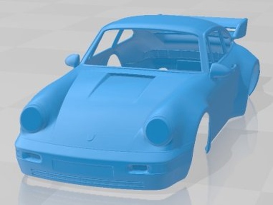 porsche 911 carrera rs 964 imprimible cuerpo coche vehiculo 3d impresión modelo in automotor 3dexport rc miniz tamiya espacio scalextric pasatiempo micro fundido presión 3d print model - Mito3D