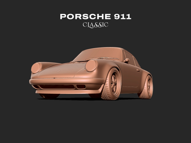 porsche 911 clásico 3d impresión modelo in juguetes 3dexport gt3 992 cupé alemania rápido alto actuación homologación costoso deporte detallado realista rayo interior 3D print model - Mito3D