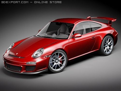 porsche 911 gt3 2010 3d modell sport autos 3dexport carrera 2008 2009 2011 3D print model - Mito3D