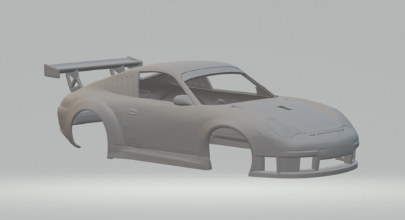 Porsche 911 gt3 rs r araç döküm Sıcak tekerlekler yuva slotcar slot car oyuncaklar araba 3dpirnt Yazdır baskı yazdırılabilir 3d print model - Mito3D