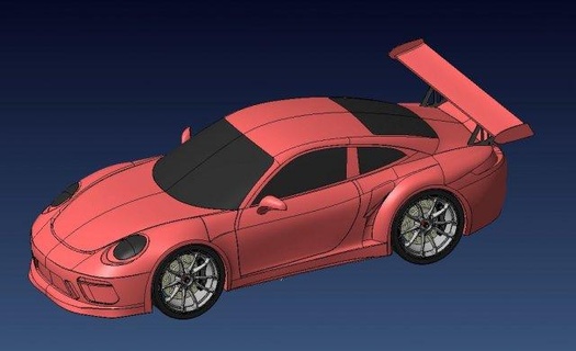 Porsche 911 gt3 rs véhicule 3d print model - Mito3D