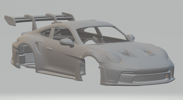 Porsche 911 gt3rs 23 araç döküm slotcar Sıcak tekerlekler minyatürler yuva Yazdır basılı 3d print model - Mito3D