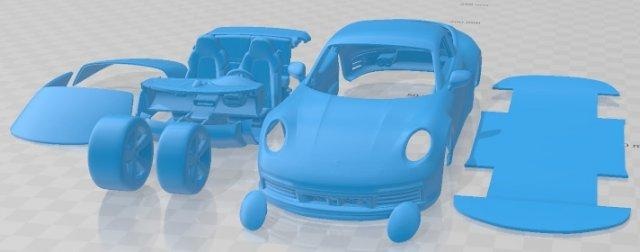 Porsche 911 targa 4s patrimoine 2021 imprimable voiture automobile fente scalextric tamiya rc miniz loisir micro 3d print model - Mito3D
