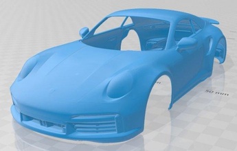 porsche 911 turbo s cabrio 2021 stampabile corpo macchina 3d stampa modello in settore automobilistico 3dexport fessura scalextric tamiya rc miniz passatempo micro 3d print model - Mito3D