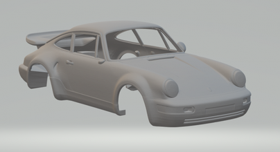 porsche 911 turbo 3d impression modèle in véhicule 3dexport moulé pression roues chaudes fente voiture slot chaud jouets 3dpirnt imprimable 3d print model - Mito3D