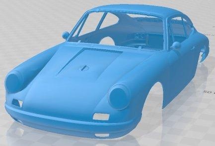 Porsche 912 1966 imprimível corpo carro 3d impressão modelo automotivo fenda escalextrico Tamiya rc miniz passatempo micro 3d print model - Mito3D