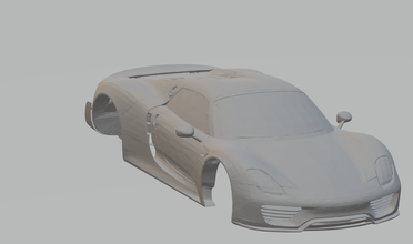 porsche 918 spyder 3d print model in vehicle 3dexport diecast hotwheels slot slotcars cars gt gt1 gte hot supercars scx rwb 911 3d print model - Mito3D