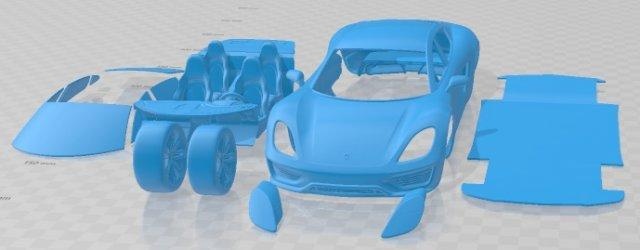 Porsche 960 turismo 2021 imprimable voiture automobile fente scalextric tamiya rc miniz loisir micro moulé pression 3d print model - Mito3D