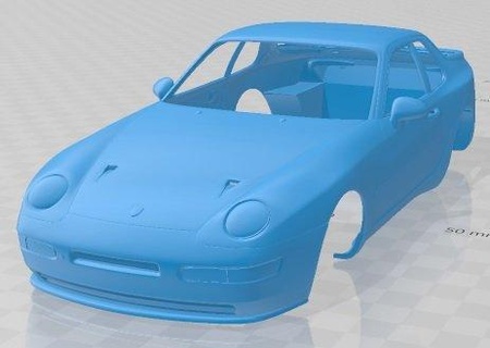 porsche 968 turbo printable body car 3d print model automotive slot scalextric tamiya rc miniz hobby micro 3d print model - Mito3D