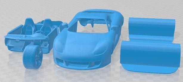 Porsche Carrera gt 2012 imprimable voiture automobile fente scalextric tamiya rc miniz loisir micro moulé pression 3d print model - Mito3D