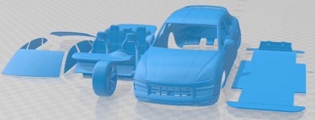 porsche cayenne gts coupe 2020 printable car automotive slot scalextric tamiya rc miniz hobby micro diecast 3d print model - Mito3D