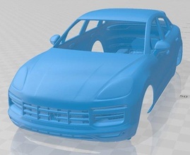 porsche cayenne turbo coupe 2020 printable body car slot scalextric tamiya rc miniz hobby micro 3d print model - Mito3D