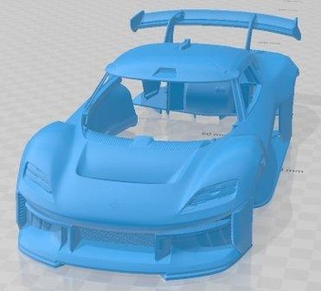 Porsche misyon 2021 yazdırılabilir vücut araba otomotiv yuva ölçülü Tamiya rc miniz hobi mikro 3d print model - Mito3D
